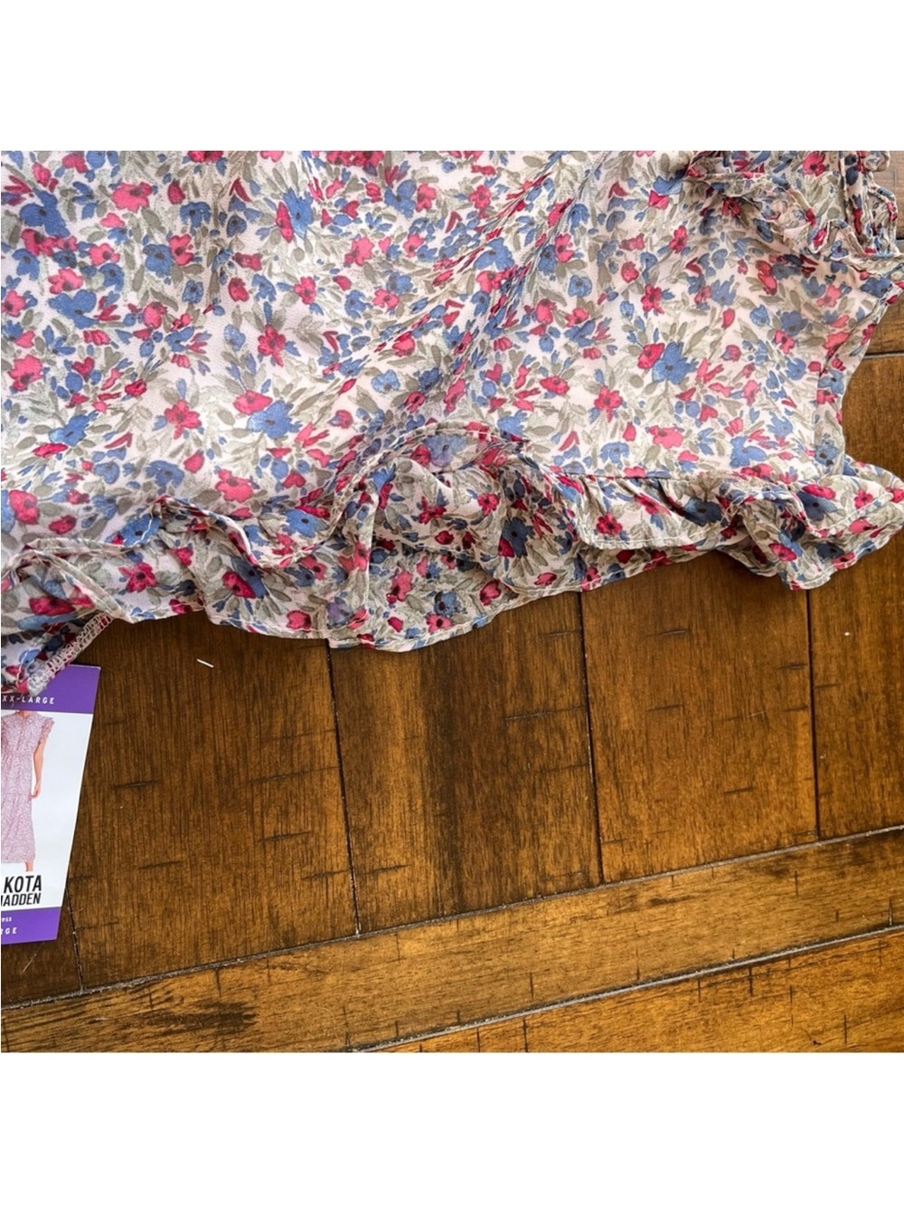 BB Dakota by Steve Madden Canyon Moon Blue and Pink Floral Dress XXL - Picture 6 of 13